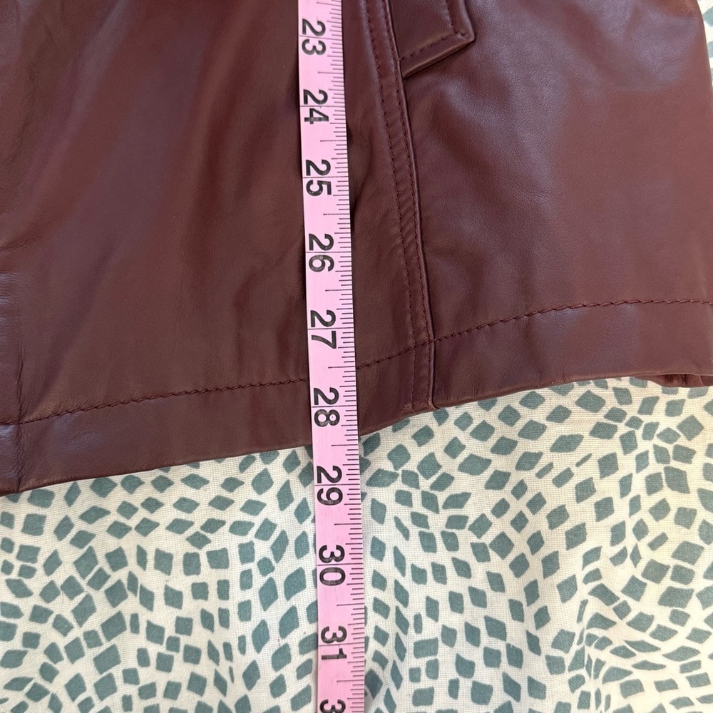 Danier Women's Red Leather Jacket size M - Picture 11 of 16